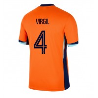 Pánský Fotbalový dres Holandsko Virgil van Dijk #4 ME 2024 Domácí Krátký Rukáv